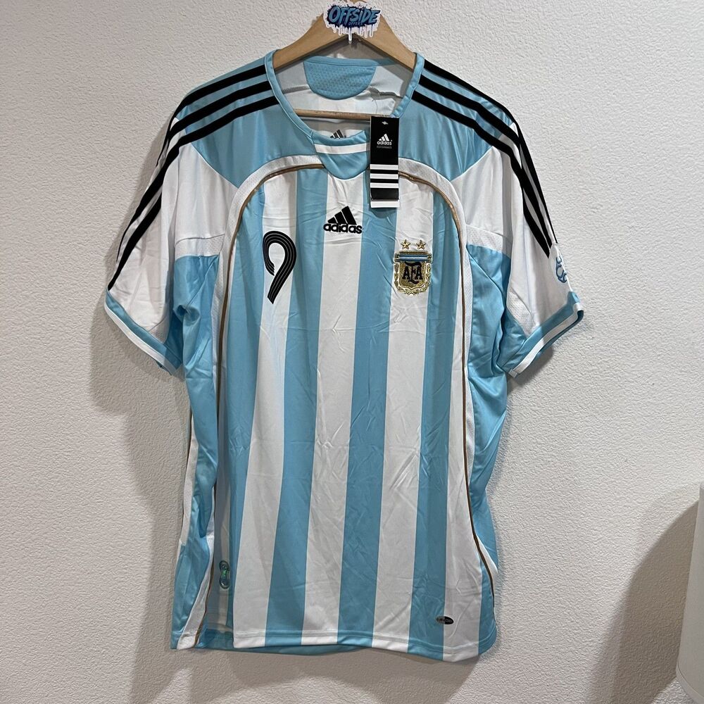 ** SEE VID ** Retro Argentina #9 CRESPO 2006 Home  Jersey  XXL